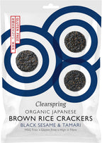 CLEARSPRING Organic Brown Rice Black Sesame Cracker, 40 GR