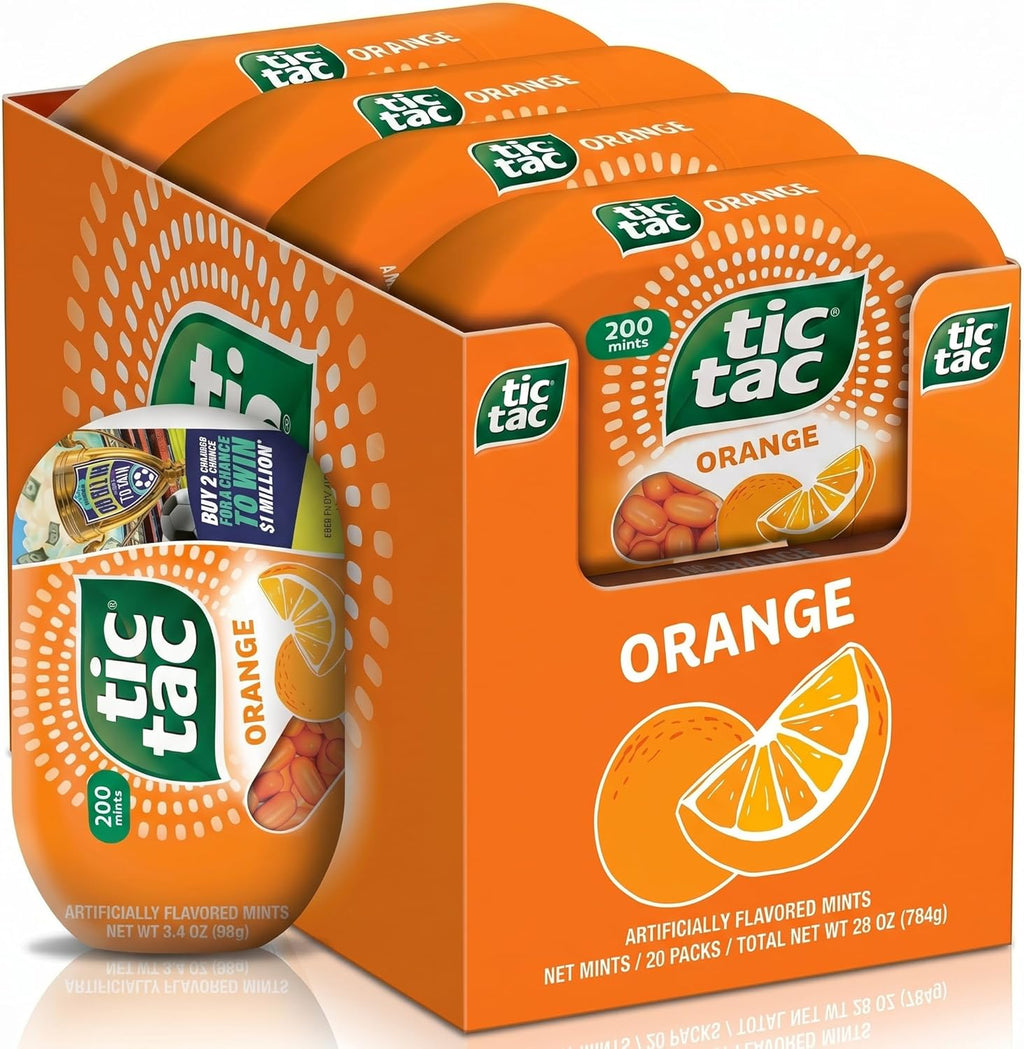 Tic Tac, Orange Mints, On-The-Go Refreshment, 3.4 Oz, 8 Count