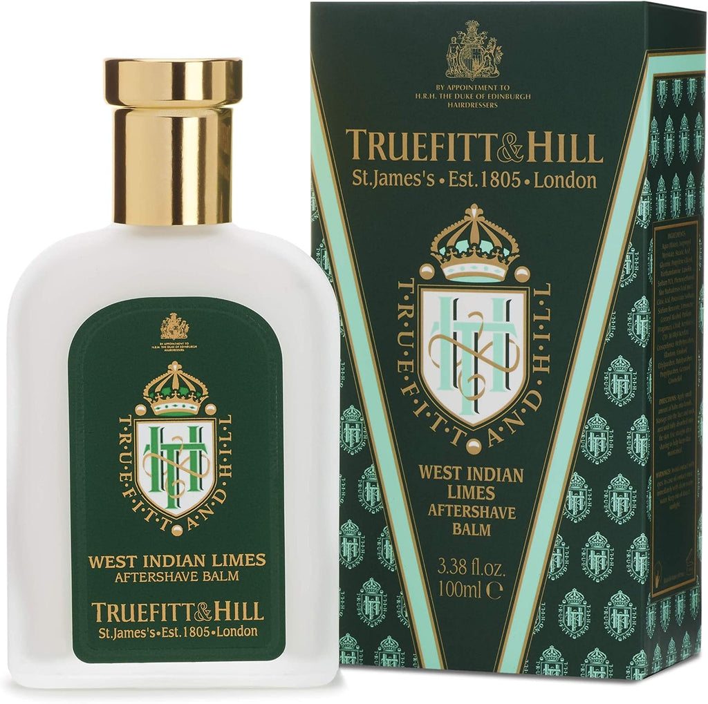 Truefitt & Hill Aftershave Balm - West Indian Lime | Rich, Soothing Moisturiser for All Skin Types, 3.38 ounces