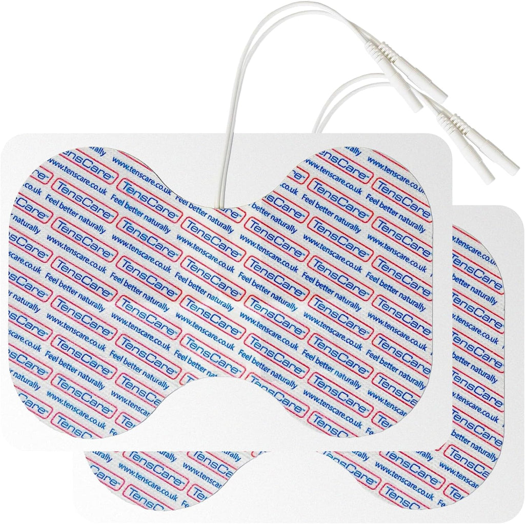 TensCare 4" x 6" Butterfly TENS Unit Replacement Pads, 1 Pack of 2 Electrodes – Reusable Latex-Free 2mm Pin Electrode Pads for TENS & EMS – Ideal for Large Areas, Back, Thighs & Buttocks