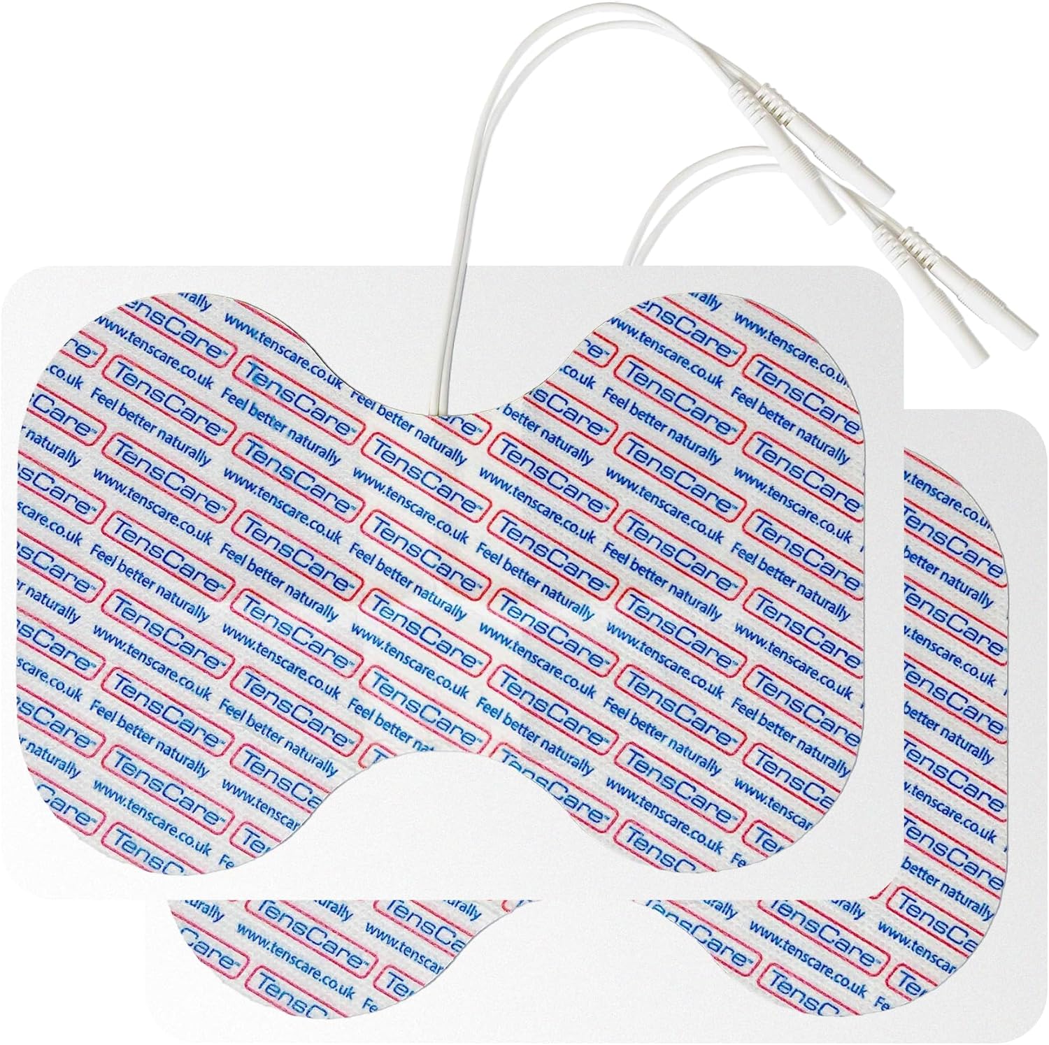 TensCare 4" x 6" Butterfly TENS Unit Replacement Pads, 1 Pack of 2 Electrodes – Reusable Latex-Free 2mm Pin Electrode Pads for TENS & EMS – Ideal for Large Areas, Back, Thighs & Buttocks