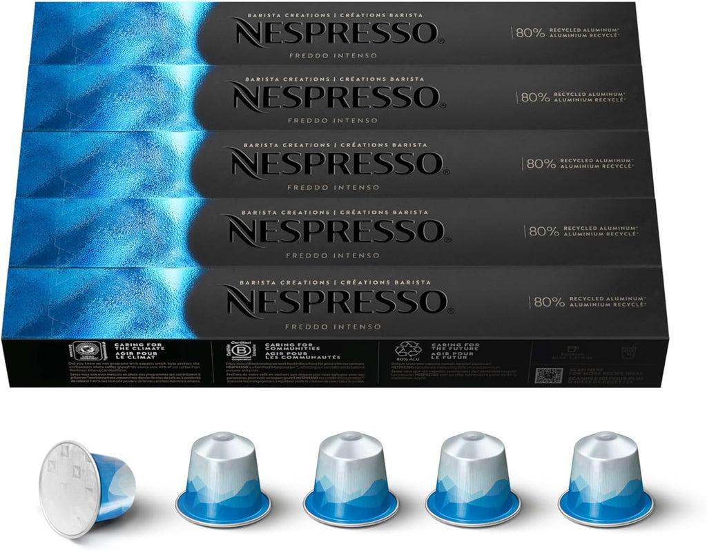 Nespresso Capsules Original Line, Freddo Intenso, 50-Count Espresso Coffee Pods