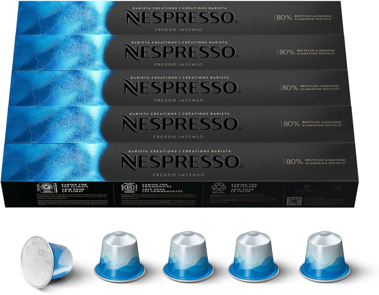 Nespresso Capsules Original Line, Freddo Intenso, 50-Count Espresso Coffee Pods
