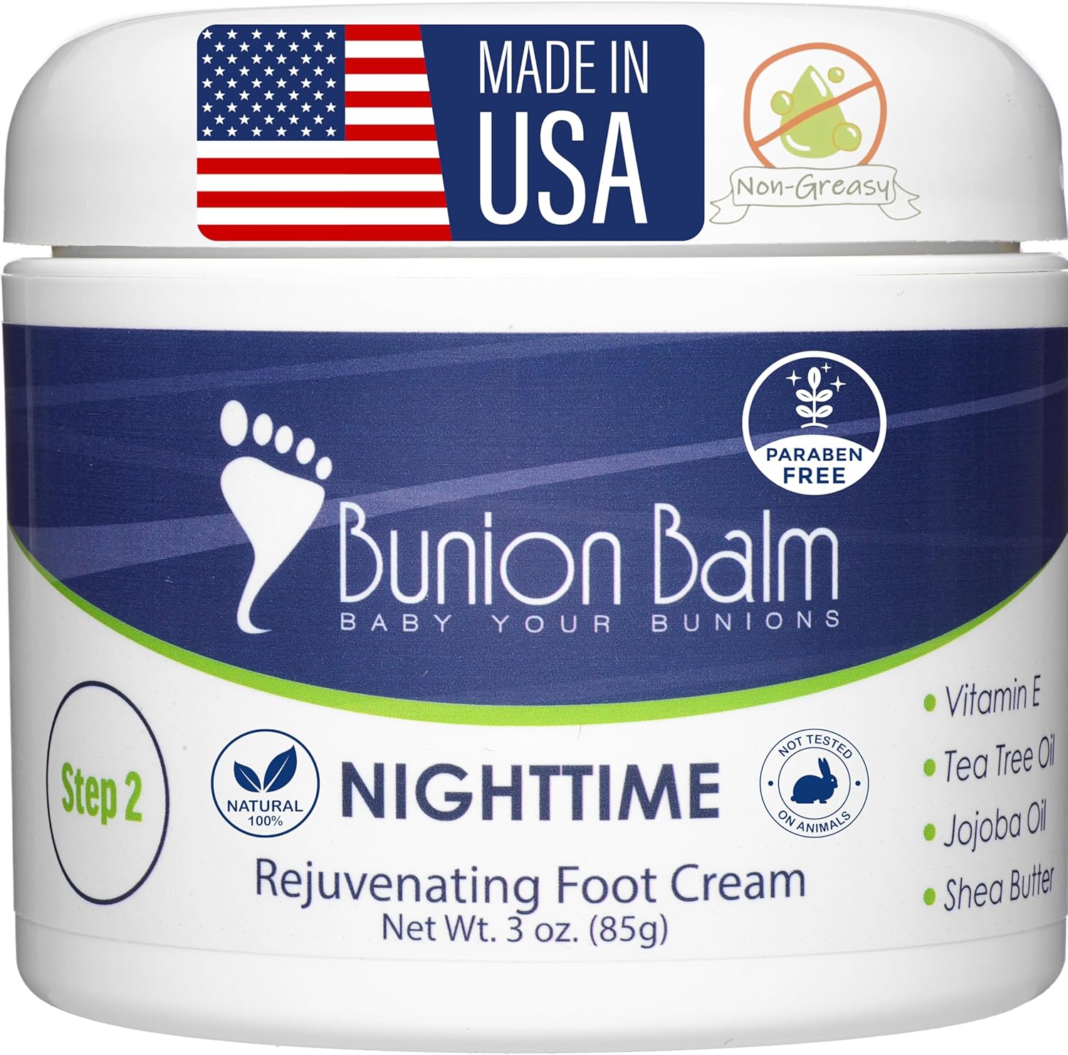 Soothing Bunion Balm Cream, Bunions Lotion for Dry Cracked, Callused Feet. Hallux Valgus Care & Soothing Rub. Juanetes Moisturizer for Massaging (Step 2 of 2-Step)
