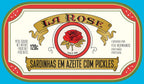 La Rose from Portugal - Gourmet Canned Sardines in Olive Oil with Pickes - 4.23oz / 120gr (Pack of 5 cans)