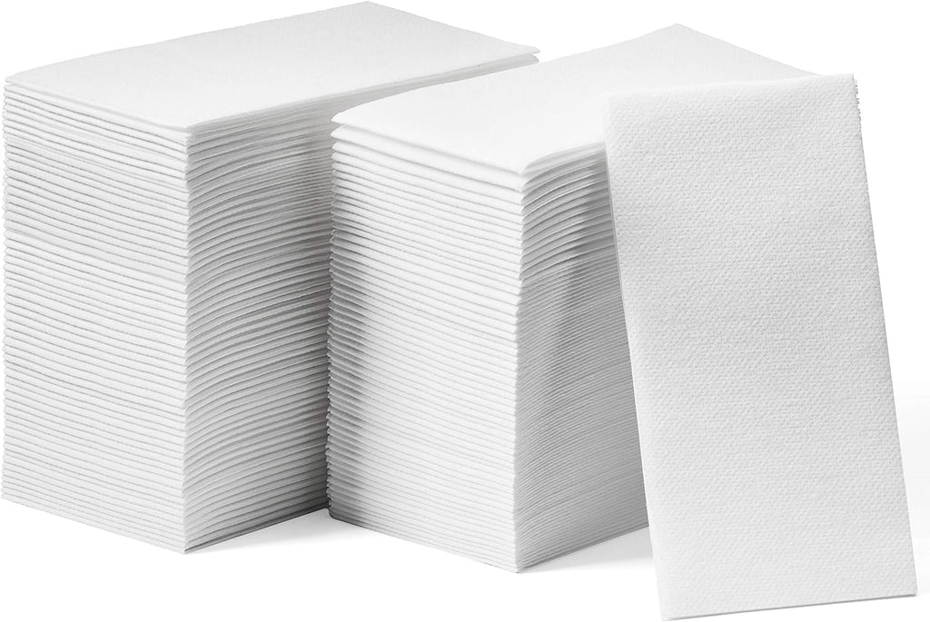 Lintext Disposable Linen-Feel Guest Towels - 12" x 17" Cloth-Like Hand Towels - Soft And Absorbent Paper Napkin For Bathroom, Kitchen, Or Event [Extra-Soft - Pack of 200]