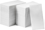 Lintext Disposable Linen-Feel Guest Towels - 12" x 17" Cloth-Like Hand Towels - Soft And Absorbent Paper Napkin For Bathroom, Kitchen, Or Event [Extra-Soft - Pack of 200]