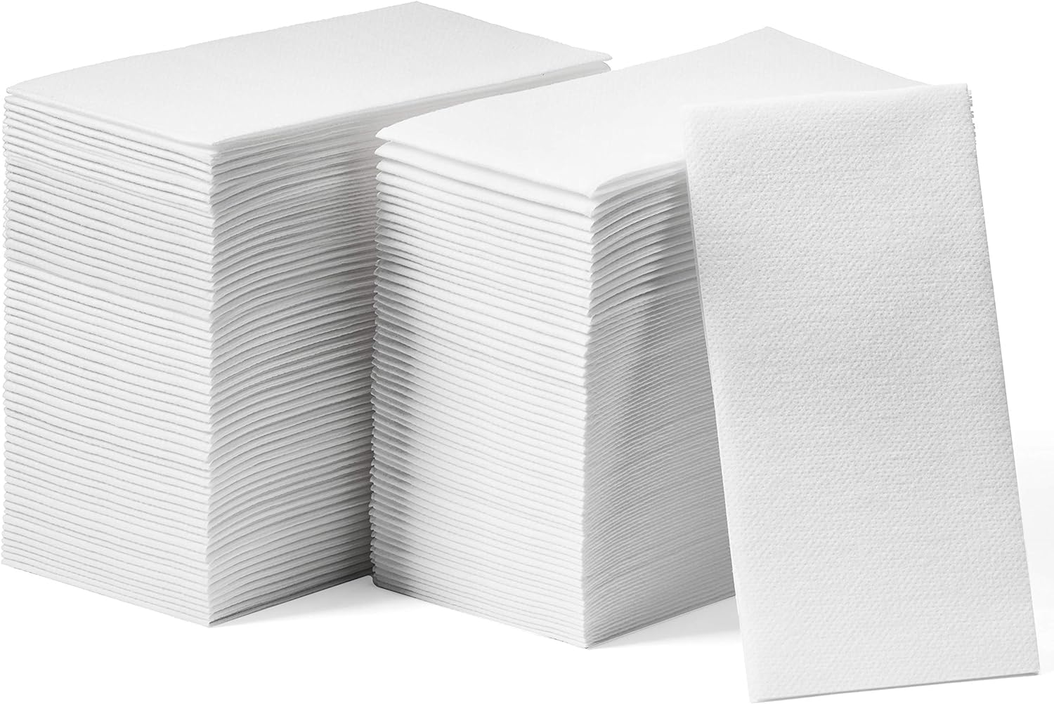 Lintext Disposable Linen-Feel Guest Towels [Pack of 300] - Disposable 8" x 17" Cloth-Like Hand Towels, Made In USA - Soft And Absorbent Paper Napkin For Kitchen, Bathroom, Party, Wedding, Or Event