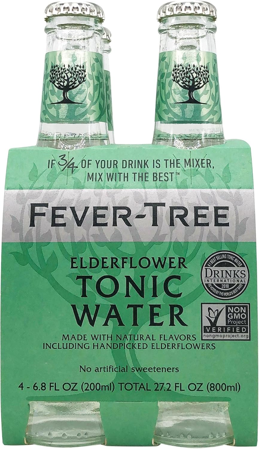 Fever-Tree, Tonic Water Elderflower, 6.8 Fl Oz, 4 Pack