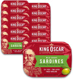 King Oscar Sardines Extra Virgin Olive Oil, 3.75-Ounce Cans (Pack of 12)