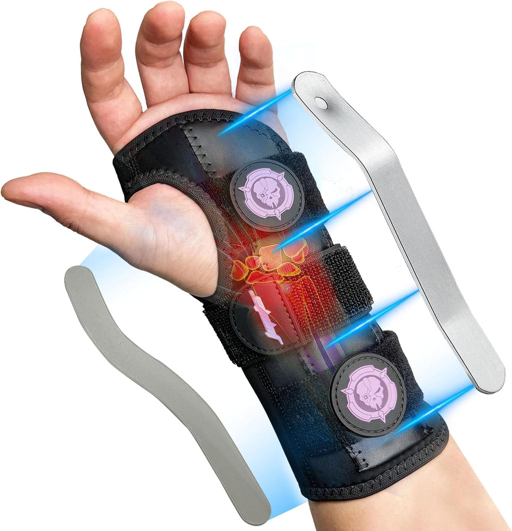 Jupiter Neoprene Wrist Brace - Adjustable, Relieves Pain from Carpal Tunnel, Tendonitis, Arthritis & Sprains, Unisex, Day & Night Wear，Left hand,L/XL