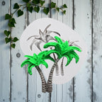 Coconut Tree Fondant Molds Hawaiian Style Silicone Mold for Cake Decoration Cupcake Topper Chocolate Candy Sugar Craft Gum Paste Polymer Clay