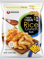 Nongshim Korean Ugua Rice Crunch Snack, Sweet Rice Crisps, Brown Rice Syrup, Glazed and Crunchy, Korean’s Favorite Rice Snack, Big Size Bag, Tasty Family Snack, 10.23 oz (1 Pack)