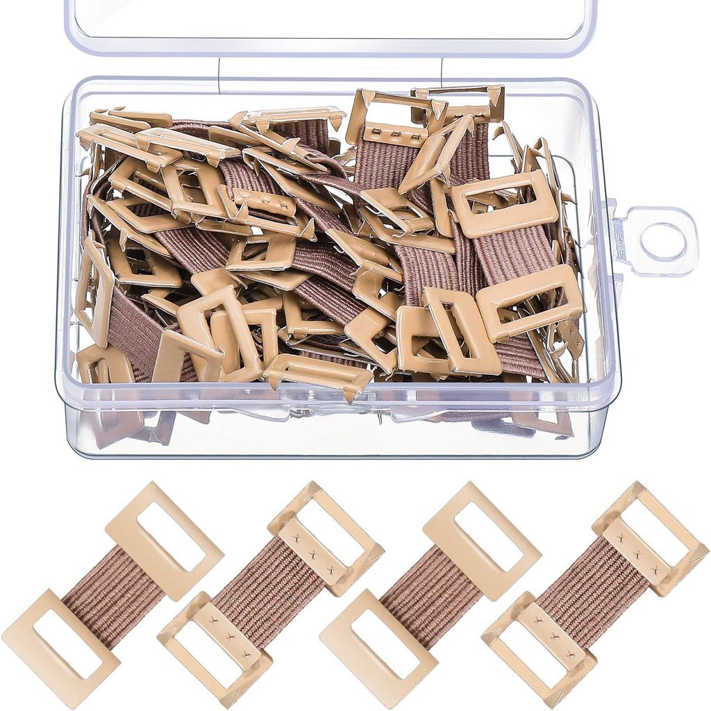 50 Pieces Elastic Bandage Wrap Clips Stretch Metal Clips Replaceable with Plastic Storage Box for Various Types Bandages