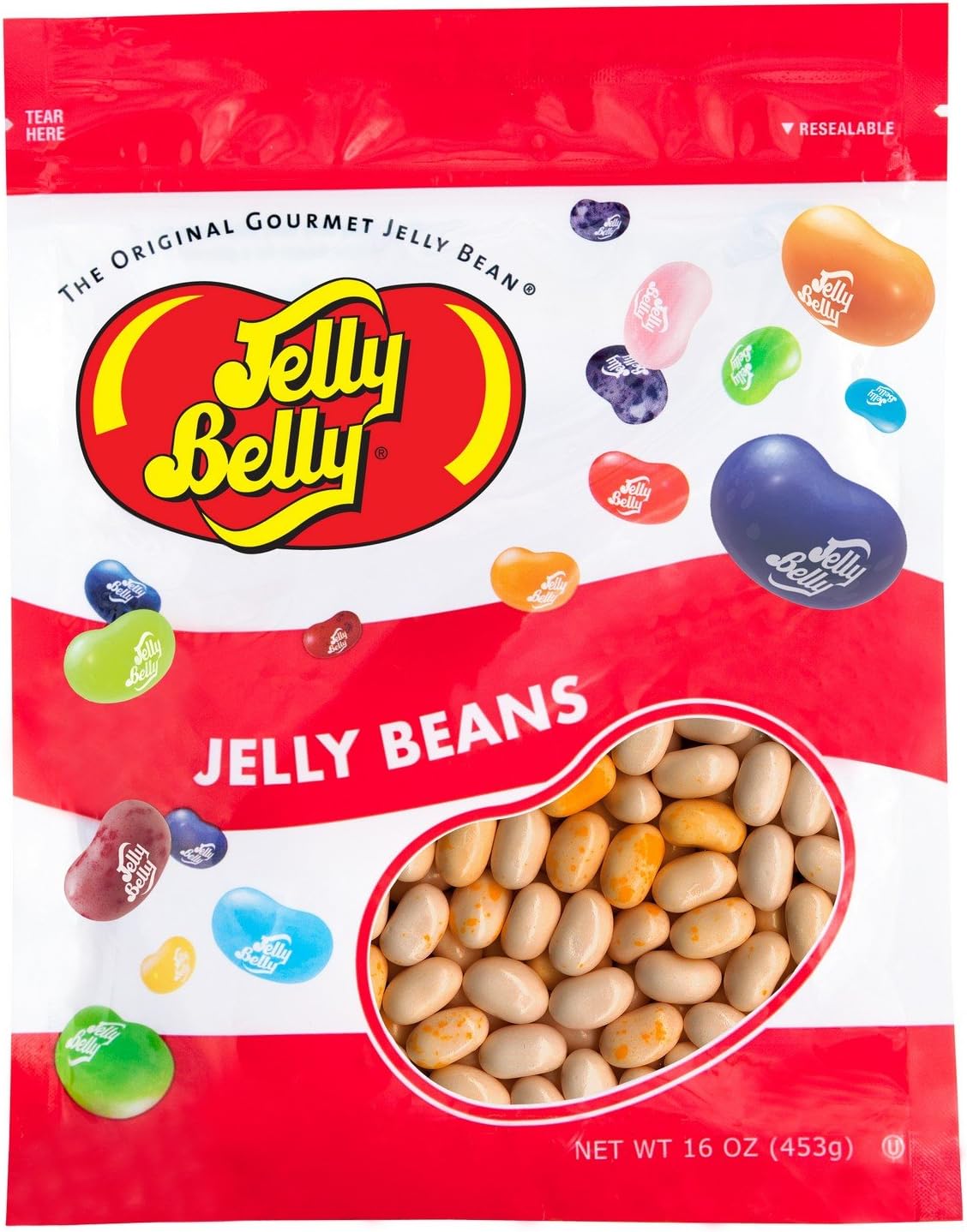 Jelly Belly Caramel Corn Jelly Beans - 1 Pound (16 Ounces) Resealable Bag - Genuine, Official, Straight from the Source