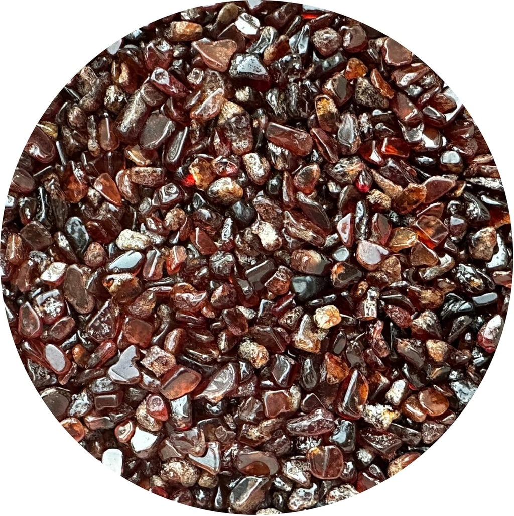 Wholesale Natural Semi Tumbled Orange Garnet Gemstone Chips, Crushed Mini Orange Garnet Crystals, Undrilled Crystal Chips (Orange Garnet, 3 Pounds)