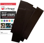 CATTONGUE GRIPS 2” Non-Abrasive Grip Tape Strips - Heavy-Duty, Waterproof Anti-Slip Tape for Furniture, Bathtubs, Frames, Gaming & More - Indoor & Outdoor Anti-Slip Solution (Black)