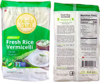 Rice Vermicelli Noodles (Authentic) | 2.6 lbs | Pack of 3 | Tasty For Ramen Noodles, Vietnamese Rice Noodles & Spring Rolls | Non-GMO & Gluten-Free | Four Elephants Brand