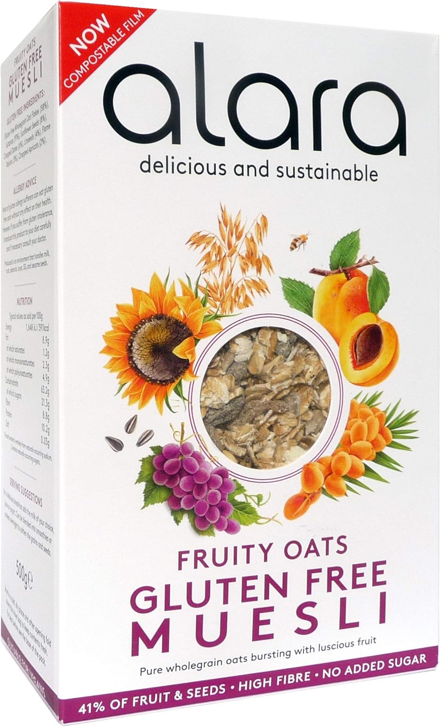 Alara Fruity Oats Muesli GF 500g-3 Pack
