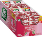 Tic Tac Strawberry & Cream, On-the-Go Pocket-Sized Mints, 100 pieces, Bulk 12 Pack, 1.7 oz Each