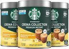 Starbucks Crema Collection Premium Instant Madagascar Vanilla Flavored Instant Coffee, 100% Arabica Beans, 3 Tins (7.12 Oz Each)
