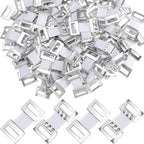 WILLBOND 100 Pieces Bandage Clips Only Elastic Bandage Wrap Clips Stretch Metal Clasps Replaceable Wrap Fastener Clip for Various Types(White)