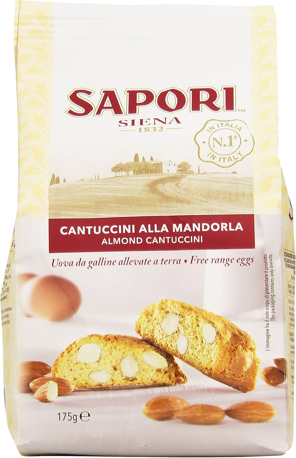Biscotti Italian Biscuits | Cantuccini Almond Biscotti | Try the Classic Almond Biscuits from Tuscany | Italian Almond Cookies | 6.17 Ounce Total Weight