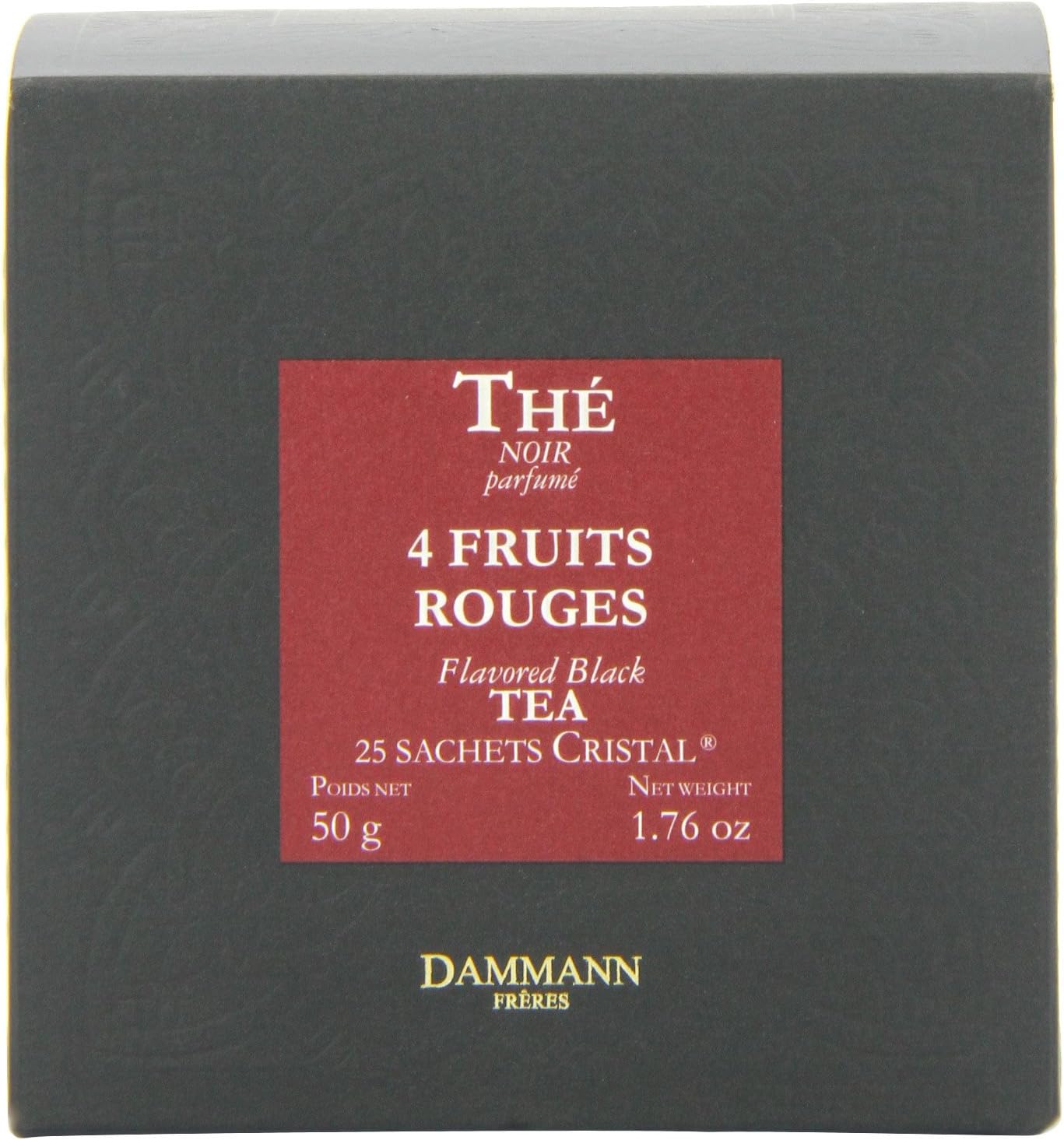 Four Red Fruit Tea Cristal Teabags (Pack of 2, Total 50 Teabags)