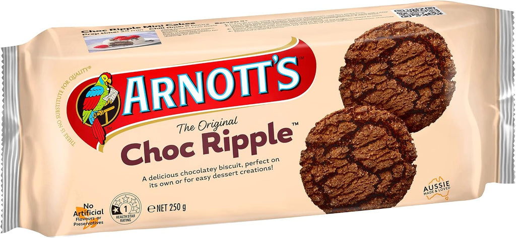 Australian - Arnott's Choc Ripple Biscuits 250g.