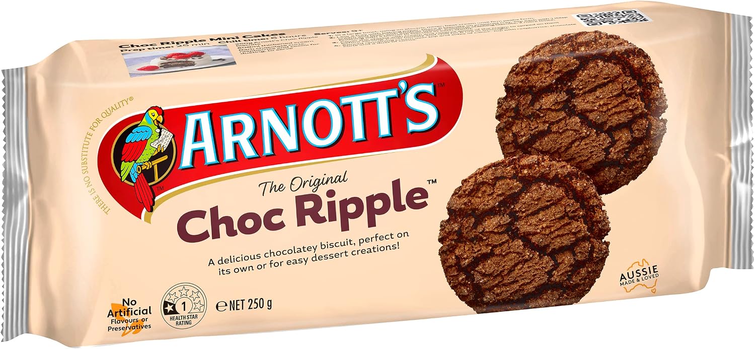 Australian - Arnott's Choc Ripple Biscuits 250g.