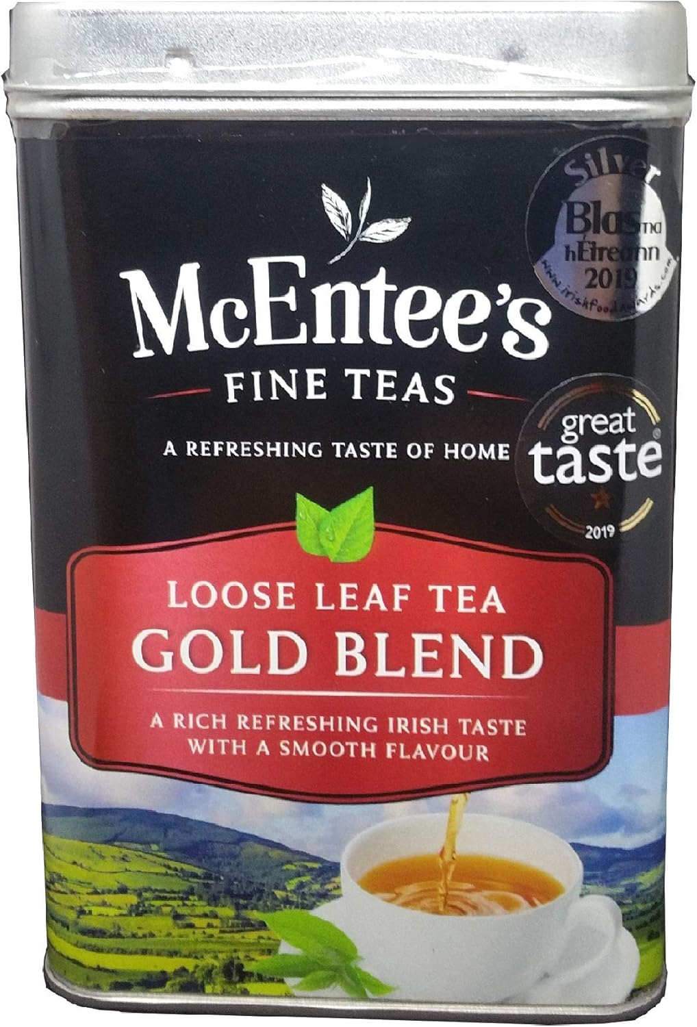 McEntee's Irish Loose Leaf Gold Blend Tea - 500g Tin - Expertly Blended in Ireland to give That Perfect Cup of Tea. A Traditional Blend of Assam and Kenyan Tea Delivering That Taste of Home. …