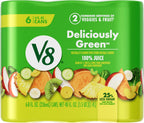 V8 Deliciously Green 100% Fruit and Vegetable Juice, 8 fl oz Can (6 Pack)