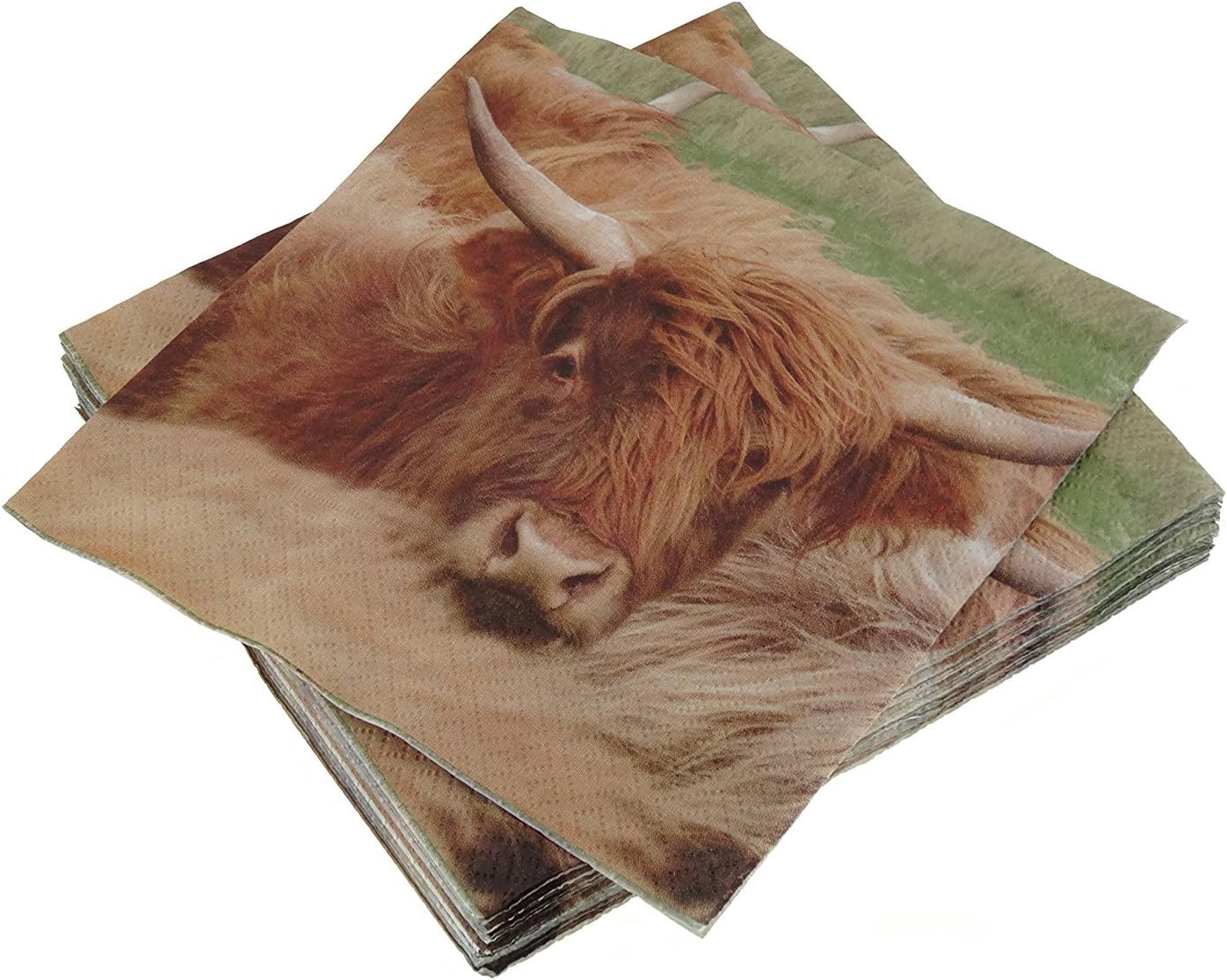Of Scotland Highland Cow Coo 3 Ply Paper Napkins.
