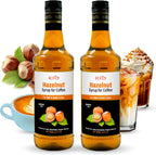 RIO Hazelnut Coffee Syrup, Perfect for Hot or Iced Drinks & Desserts, Warm & Inviting Flavor Sweetened with Pure Cane Sugar, Barista-Grade Flavor Syrups for Coffee Drinks at Home & Work - 700ml (Pack of 2)