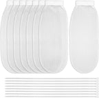 8 Pieces Lint Traps for Washing Machine Hose Nylon Mesh Lint Traps with 8 Pcs Tie Strap, Laundry Washer Drain Lint Catcher Discharge Hoses Filter Fits All Washing Machines