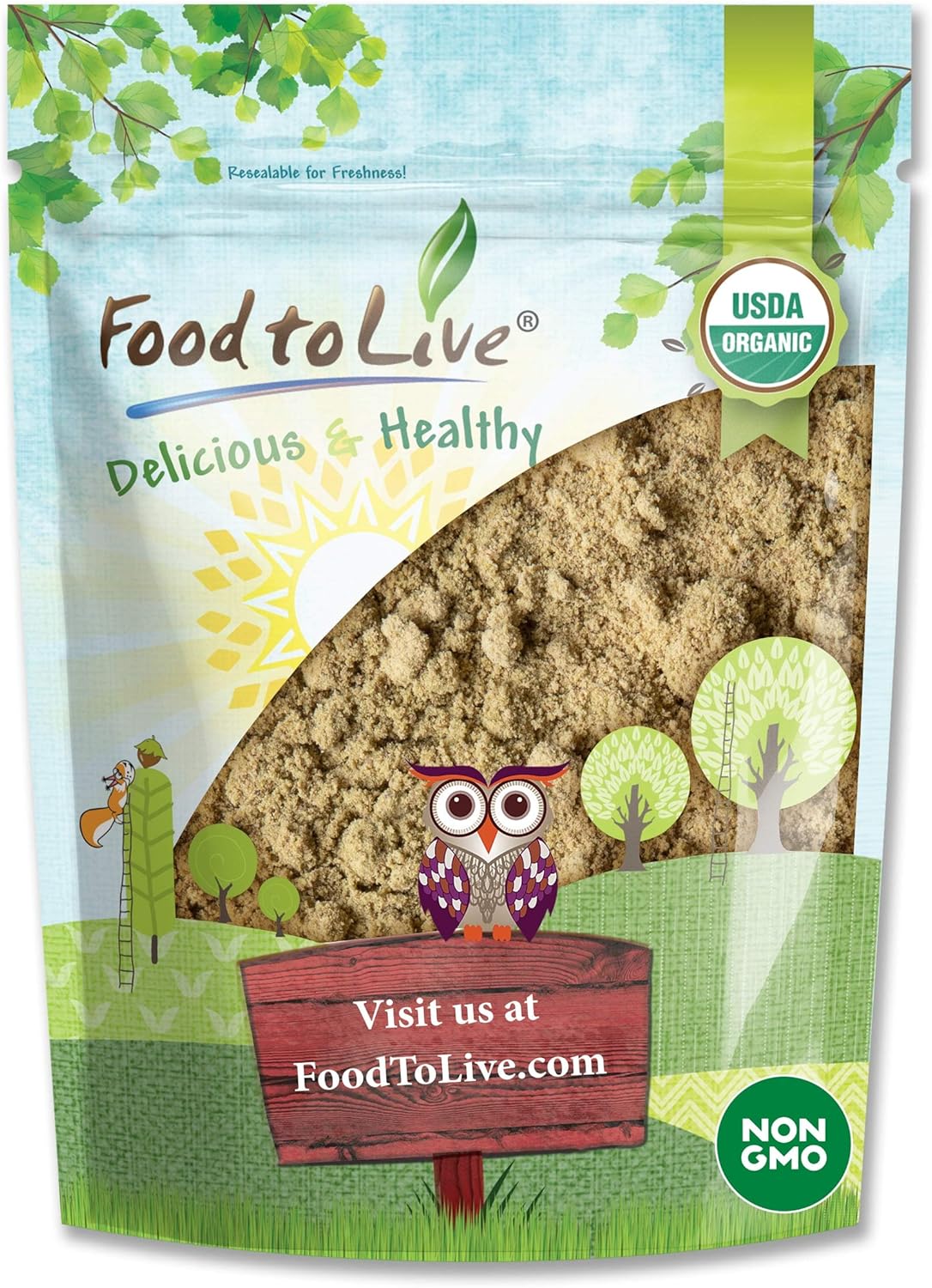 Food to Live Organic Toasted Pumpkin Seeds Protein Powder, 12 Ounces – 60% Protein, Non-GMO, Pure, Plant Based,Vegan, Kosher, Bulk, Great for Baking, Drinks and Smoothies