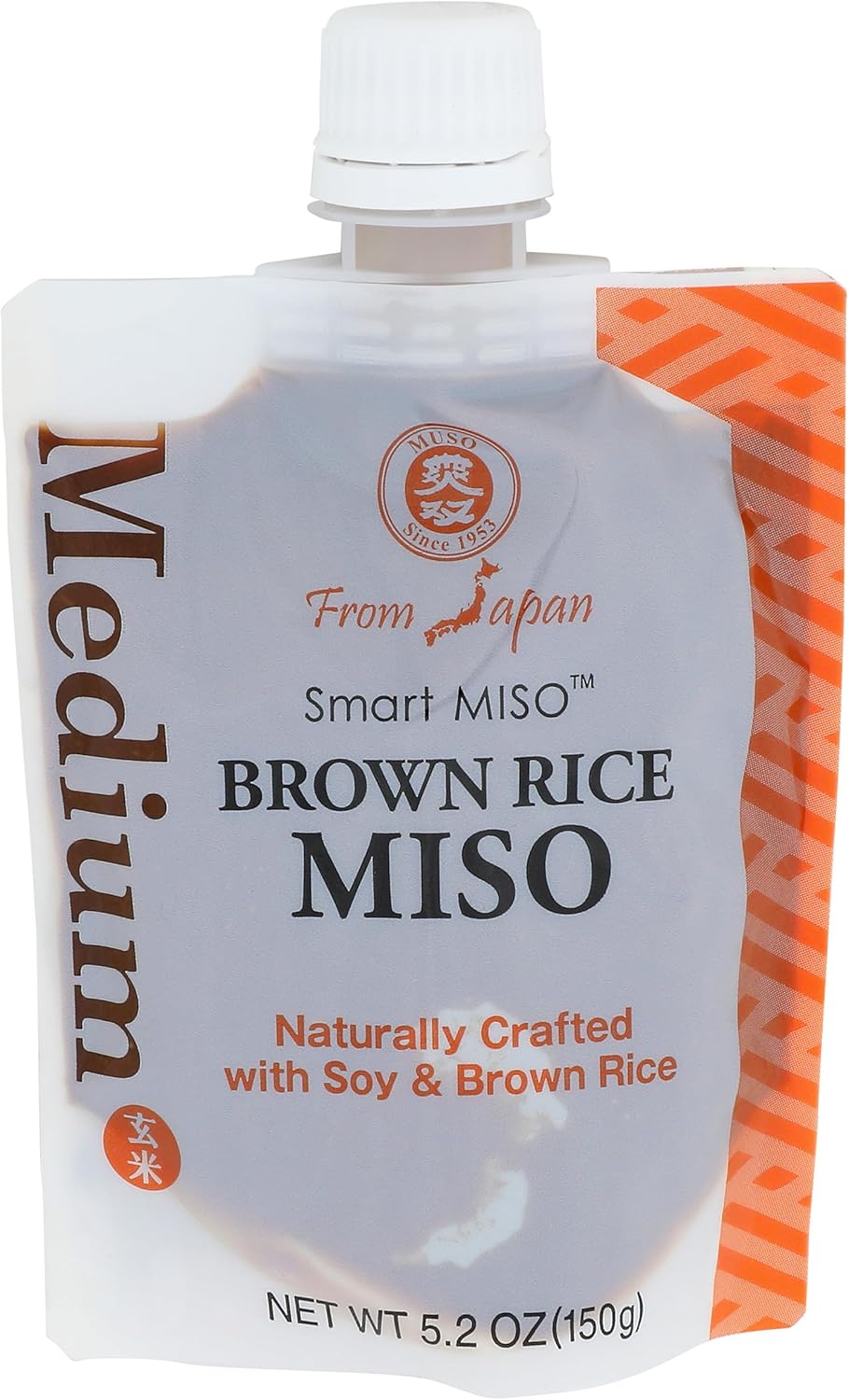 Muso From Japan Smart Miso Medium Brown Rice Miso, 5.2 Ounce