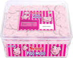 Swizzels Sweet Tubs, Fun Gums Pig's Mugs, Fruit Flavour Sweet Gums, Sharing Tub of Sweets 120ct (Pack of 3)