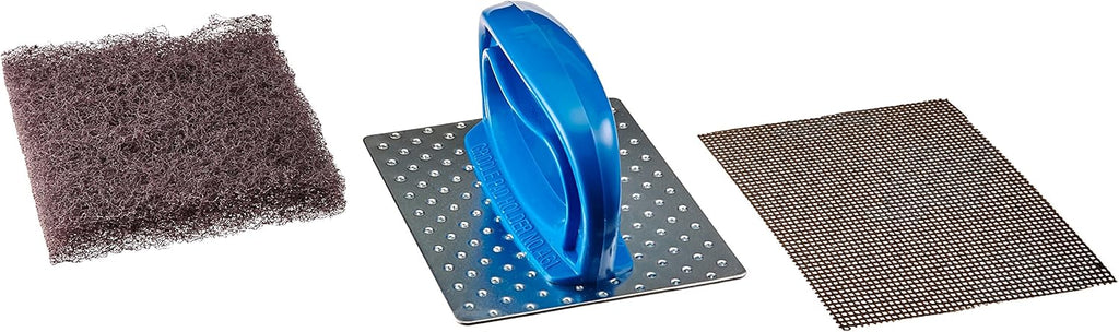 3M Scotch-Brite Professional Griddle Pad Holder Kit, 4 X 5.25, Blue/Steel, 1 Set