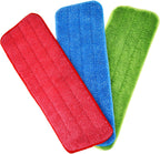 Shappy 3 Pack Reusable Microfiber Mop Pads Spray Mop Replacement Heads Cleaning Pad for Wet Dry Reveal Mops Pads for Floor Cleaning 16.5 x 5.5 Inch