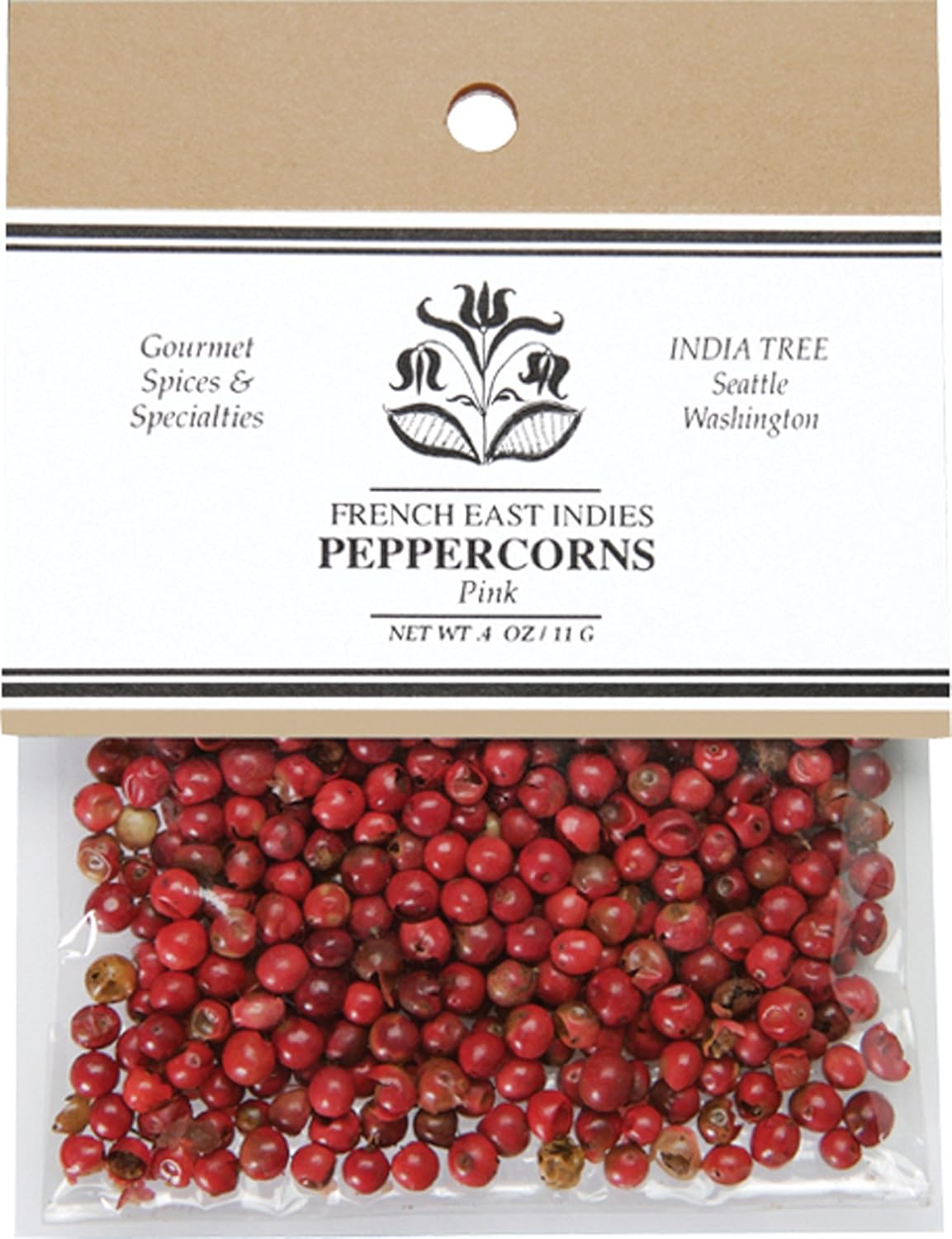India Tree Peppercorns, Pink, .4 oz (Pack of 4)