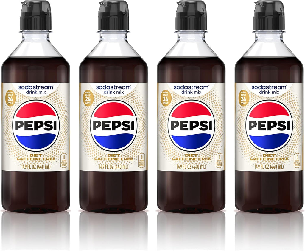 SodaStream® Caffeine Free Diet Pepsi® New Pour Bottle Beverage Mix (440ml, Pack of 4)