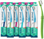 Preserve Eco Friendly Adult Toothbrushes, Made in The USA from Recycled Plastic, Lightweight Package, Ultra Soft Bristle BPA Free Tooth Brush, Colors Vary, 6 Pack