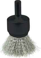 Weiler 10017 3/4" Crimped Wire End Brush, .006" Stainless Steel Fill, Made in the USA