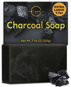 O Naturals Activated Charcoal Soap Bar for Men and Women - Detoxifying, Moisturizing, and Vegan - 4 oz