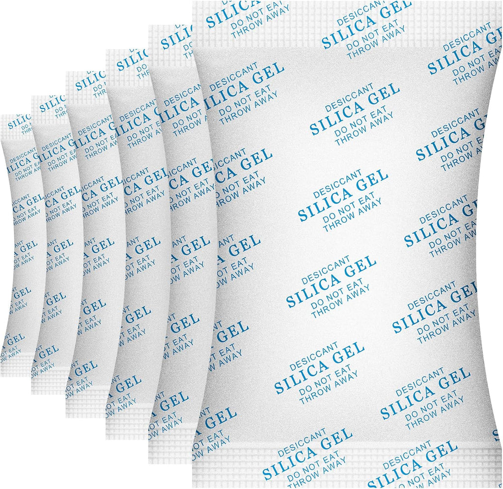 50 Gram (20 Packs) Food Grade Silica Gel Packs Desiccant Packets for Moisture Control, Cobalt Chloride Free Moisture Absorbers for Food Storage