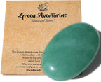 MAIBAOTA 2.4" Large Green Aventurine Crystal Stone Polished Palm Stone Healing Crystals 0.7" Thick Natural Reiki Gemstone Worry Stone Energy Balancing Anxiety Stress Relief Meditation 1 Pc