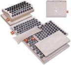 Acupressure Mat Set with 6,210 Pressure Points for Pain Relief and Relaxation Kit for Back, Neck, and Sleep – Yoga and Meditation Pillow (Soft Cream)
