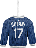FOCO - MLB Baseball Team Color Holiday Sweater Resin Xmas Christmas Tree Hanging Ornament (Los Angeles Dodgers - Shohei Ohtani)
