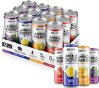 Optimum Nutrition Amino Energy Sparkling Hydration Drink, Electrolytes, Caffeine, Amino Acids, BCAAs, Sugar Free, 12 Fl Oz, Variety Pack of 12 (Packaging May Vary)